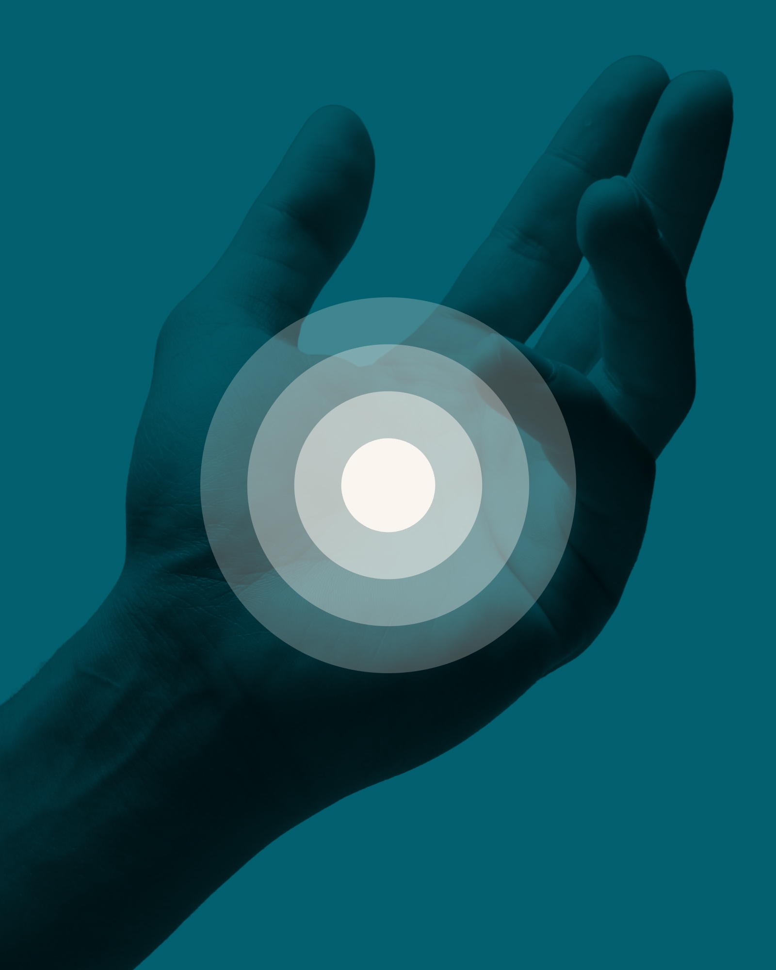 Service Design Toronto brand identity overlayed on photogrpah of human hand.