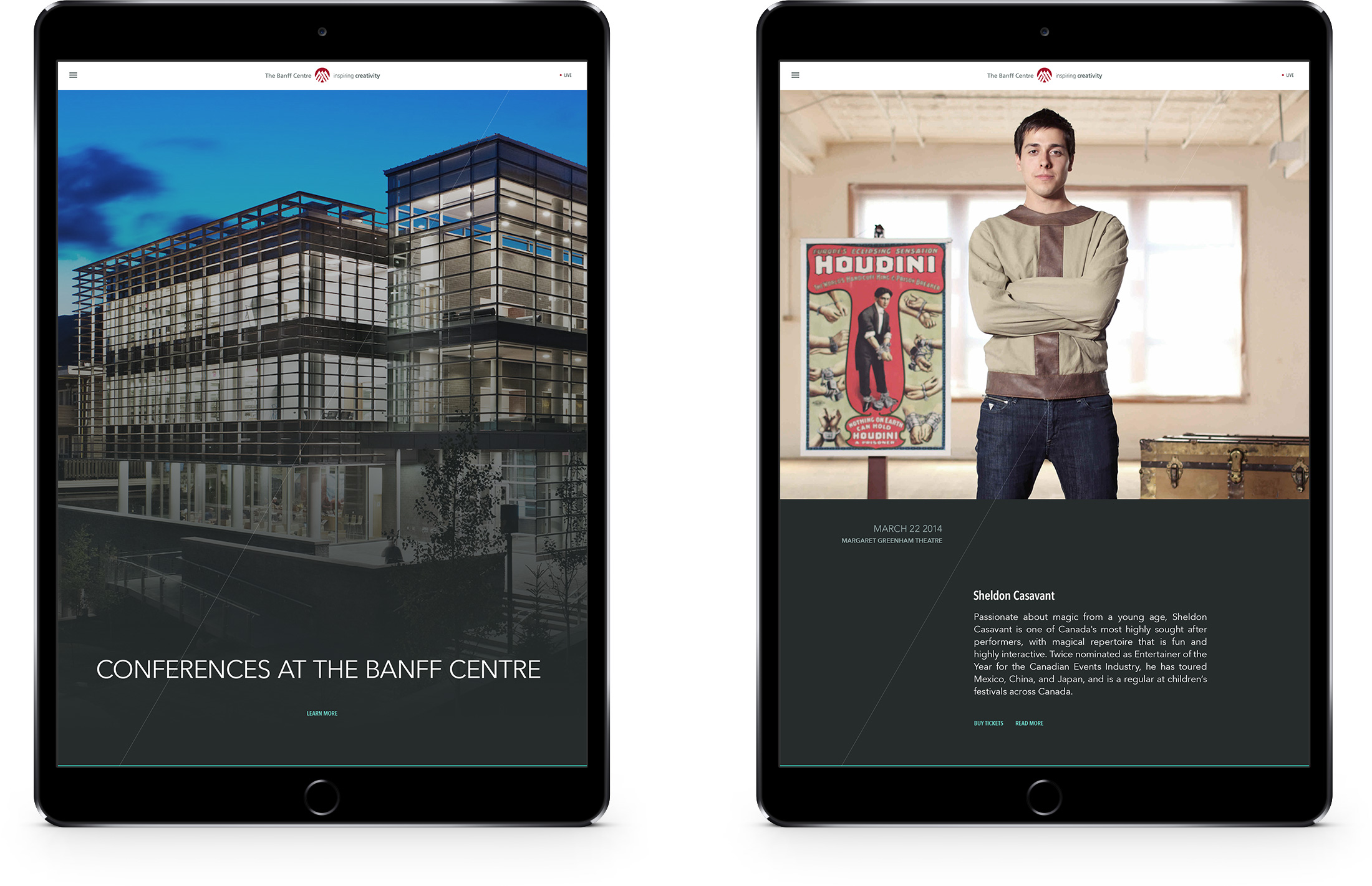 Responsive interactive designs on tablet