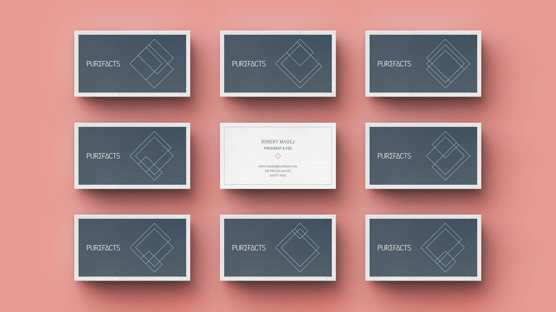 Print collateral business card designs showing secondary branding elements