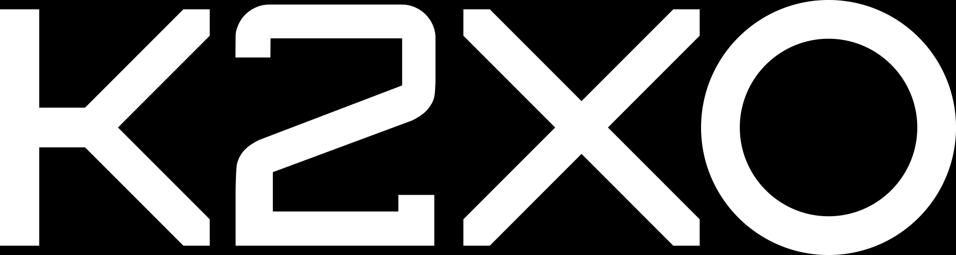 K2XO primary logo on black