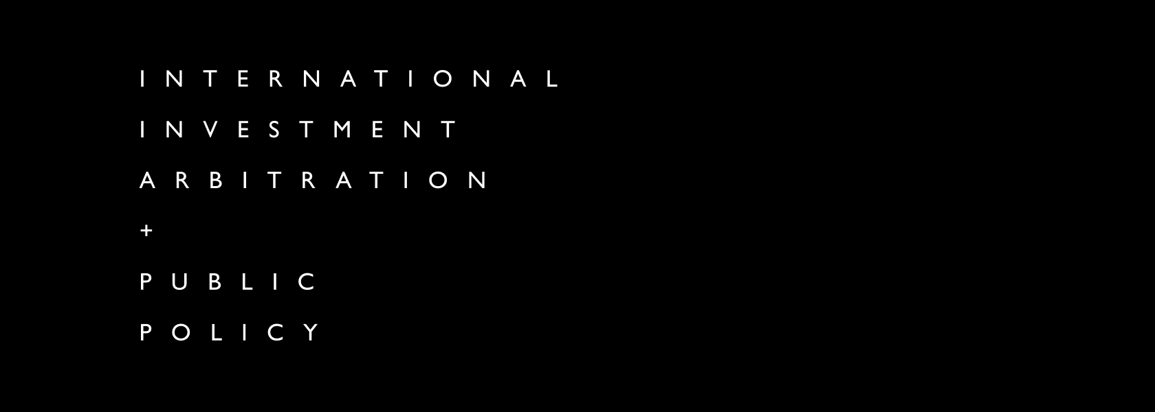 International Investment Arbitration & Public Policy logo design.