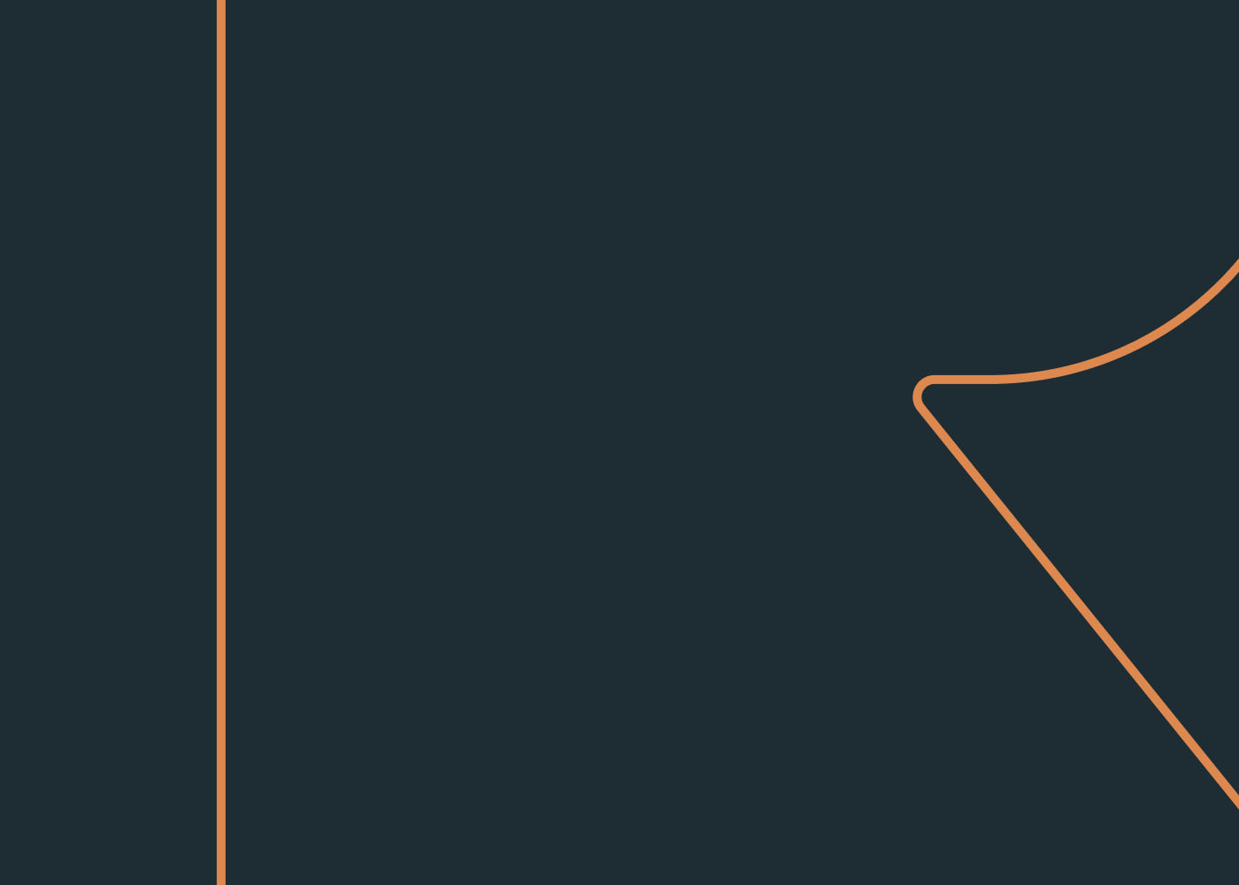 Orange outlined Racine Financial branding element on solid blue background.